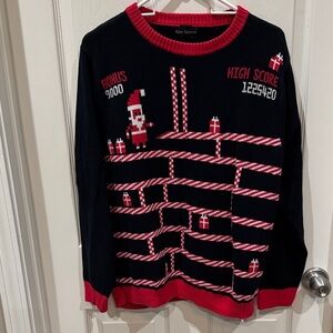 Alex Stevens Video Game Santa Christmas Men’s Sweater size Large